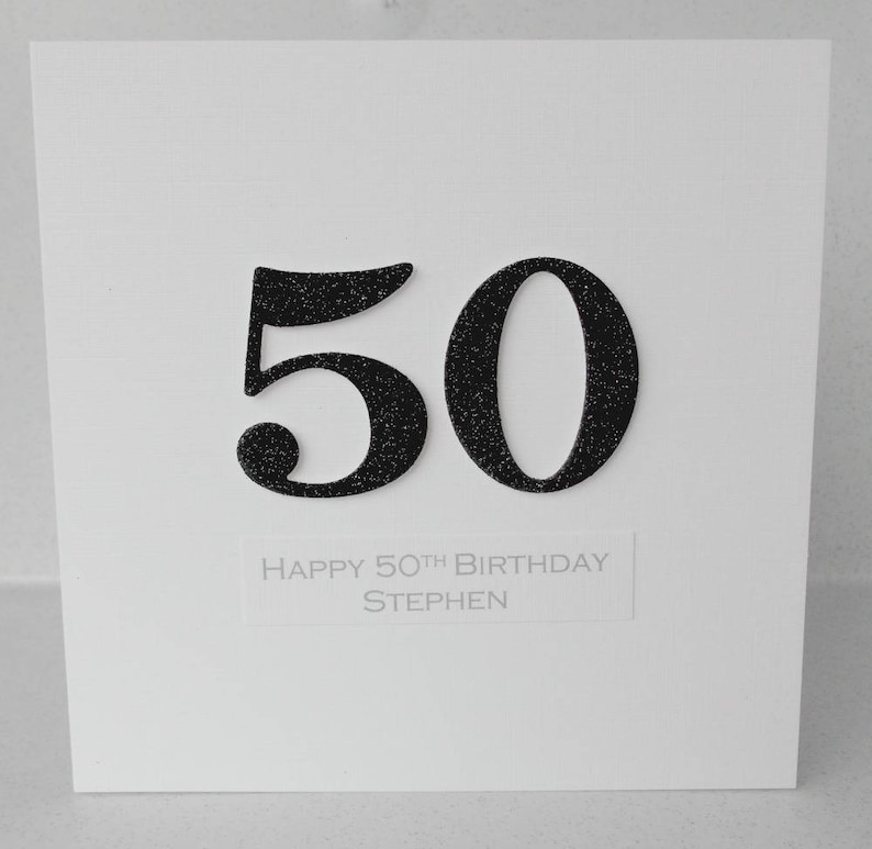 Handmade 50th Birthday Card Personalized Can Be Any Age or Etsy UK Handmade 50th Birthday Card Personalized Can Be Any Age or Etsy UK