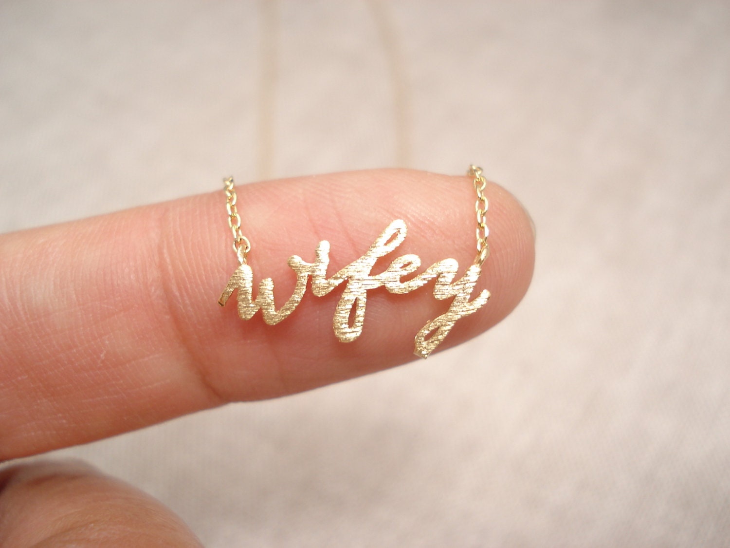 Gold wifey necklace deals