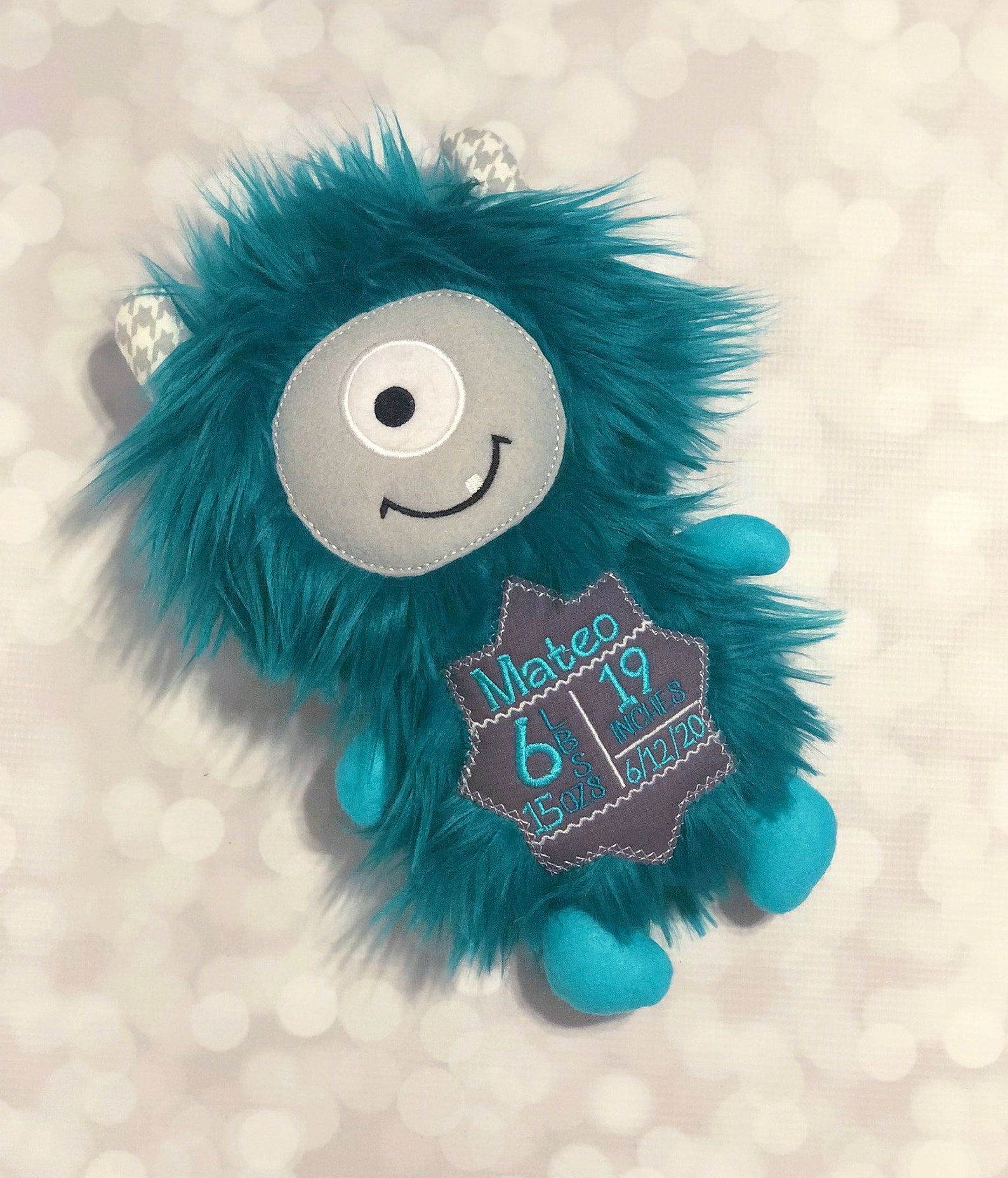 Personalized Plush Monster Stuffed Animal Monster Monogram - Etsy