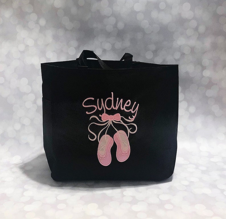 Dance Bag Tote Bag Overnight Bag Ballet bag Sports Bag Sleepover Bag Weekend Bag Personalized Tote Bag Monogram Tote Bag image 3