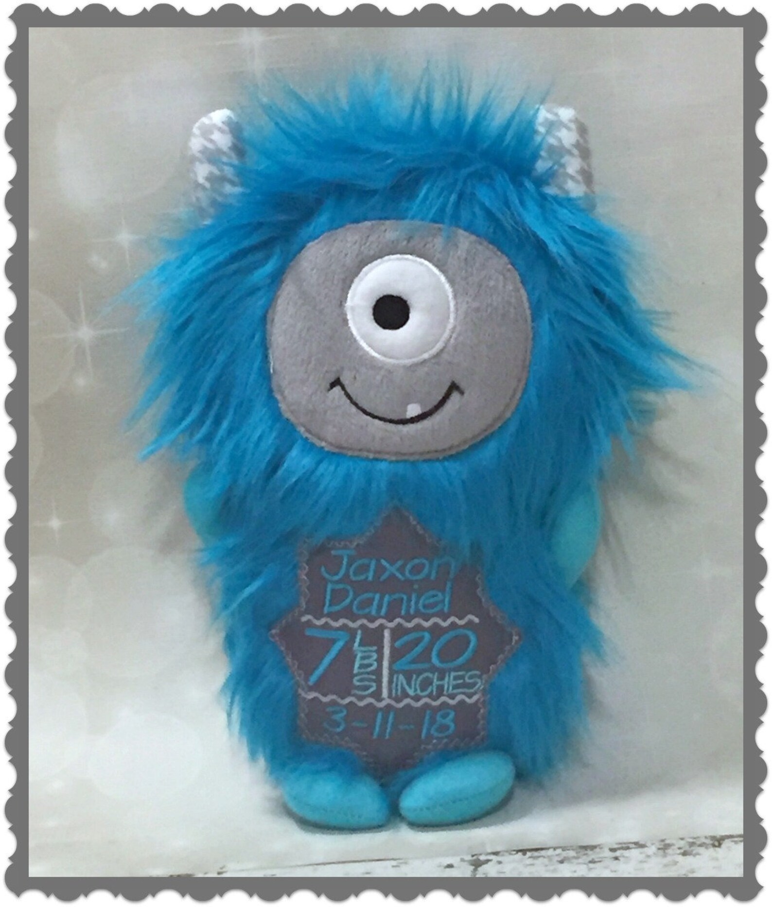 Personalized Plush Monster Stuffed Animal Monster Monogram | Etsy