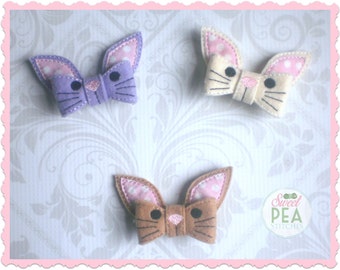 Easter Bunny Bow - Bunny Rabbit - Girls Easter Bow - Hair Bow - FOE headband - French Barrette - easter Accessory - Easter Basket Gift