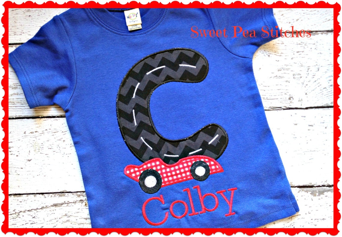 Race Car Shirt Personalized Race Car Shirt Race Car Etsy