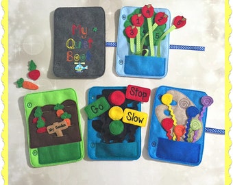 Quiet Book - starter kit - Busy Book - Pre School Learning - Activity Book - Toddler Learning - Kids Activity Pages - Felt Toys
