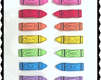 Crayon Hair Clips - Girls hair Accessories - Snap Clips - Back to School Hair Clips - Crayon Hair Accessories - Birthday Party Favors