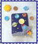 Quiet Book Page - Busy Book - Felt Planets - Outer Space Playset Page- Toddler Learning - Kids Activity Pages - Felt Toys - Learning Toys 