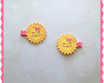 Sunshine Hair Clips -Girls hair Accessories -Alligator Clips -Birthday Hair Clips -Birthday Party Accessories -Baby Hair Clips -Toddler Clip