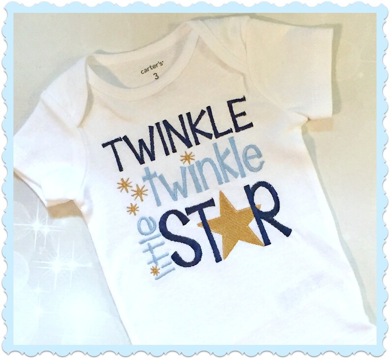 twinkle twinkle little star baby shower shirts