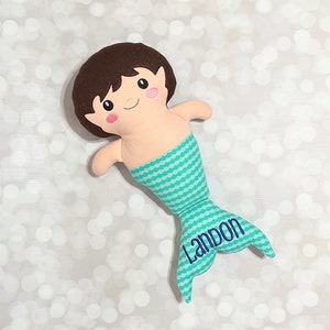 Merman Doll - Personalized Plush Mermaid - Mermaid Boy Doll - Birthday Gift -  Girl Mermaid - Boy Mermaid - Christmas Gift - Stuffed animal