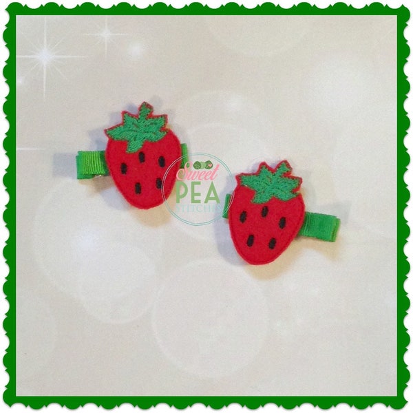 Strawberry Hair Clips - Girls hair Accessories - Alligator Clips -berry Hair Clips-Fruity Hair Accessories-Party Favors-Girls Hair Accessory