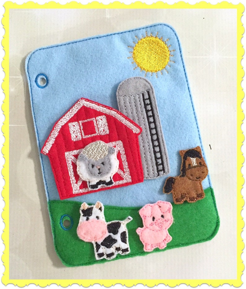 Quiet Book Page Busy Book Pre School Learning Farm Etsy