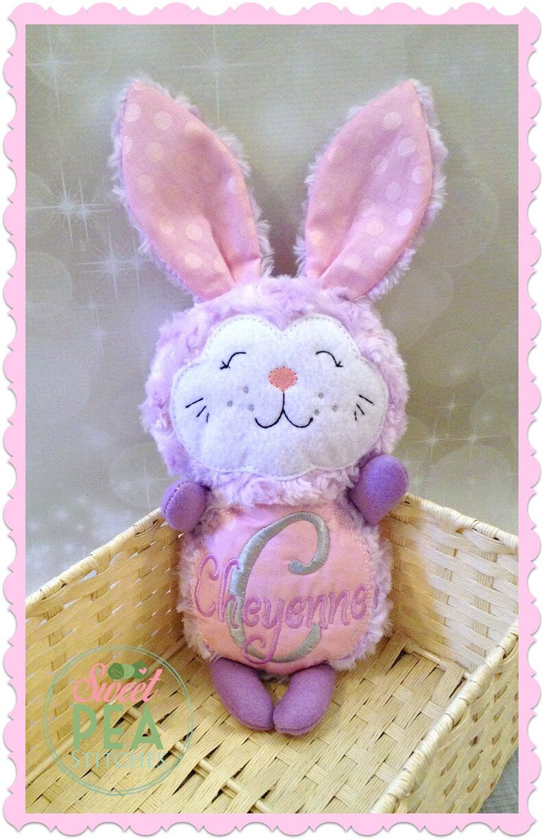 Plush Bunny Personalized Bunny Birth Stats Bunny Etsy