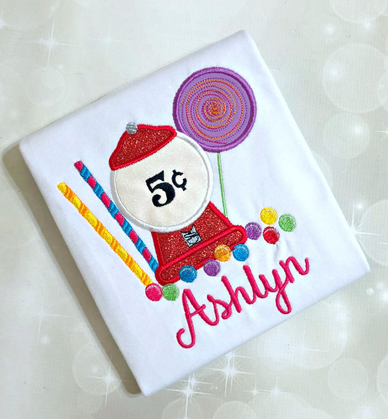 Candyland Birthday Embroidery Designs