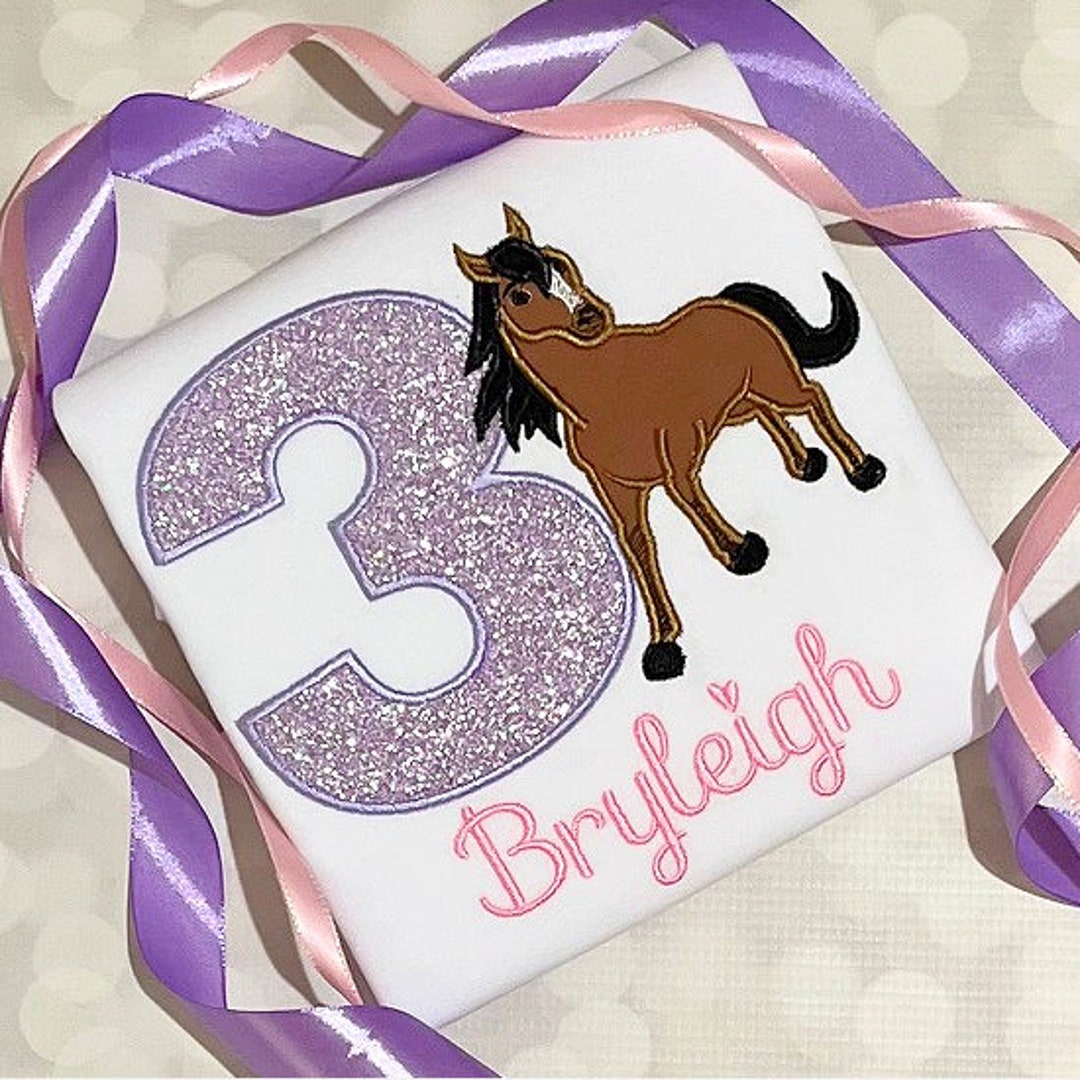 Personalized Horse Birthday Shirt Girls Birthday Shirt Horse Shirt