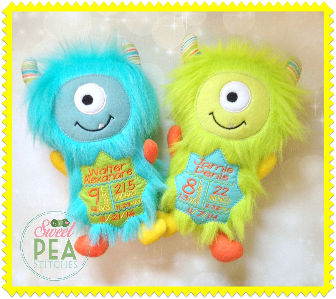 Personalized Plush Monster Stuffed Animal Monster Etsy