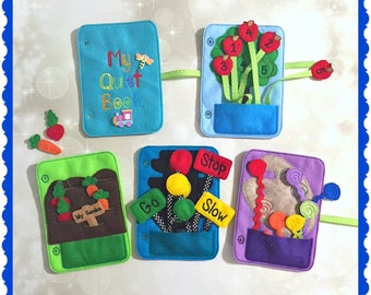 Quiet Book - starter kit - Busy Book - Pre School Learning - Activity Book - Toddler Learning - Kids Activity Pages - Felt Toys