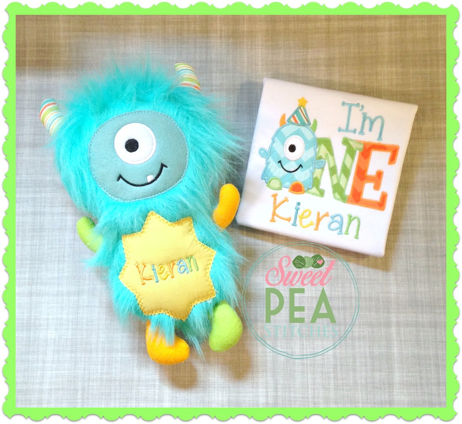 Personalized Plush Monster Stuffed Animal Monster Monogram - Etsy