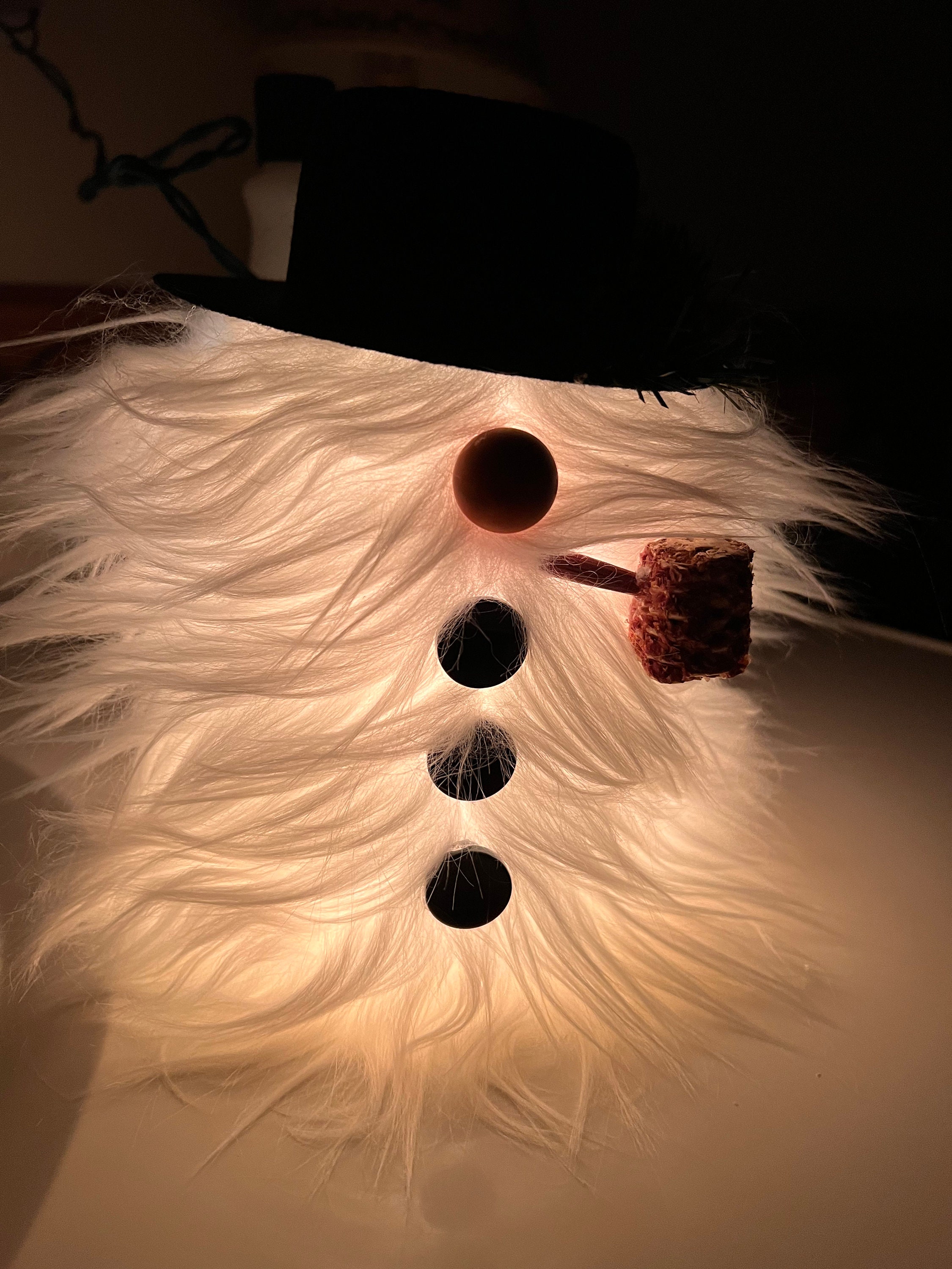 Snowman Gnome Lights up Real Corn Cob Pipe Etsy