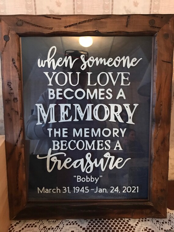 Custom memorial shadow box personalized for your loved one Etsy