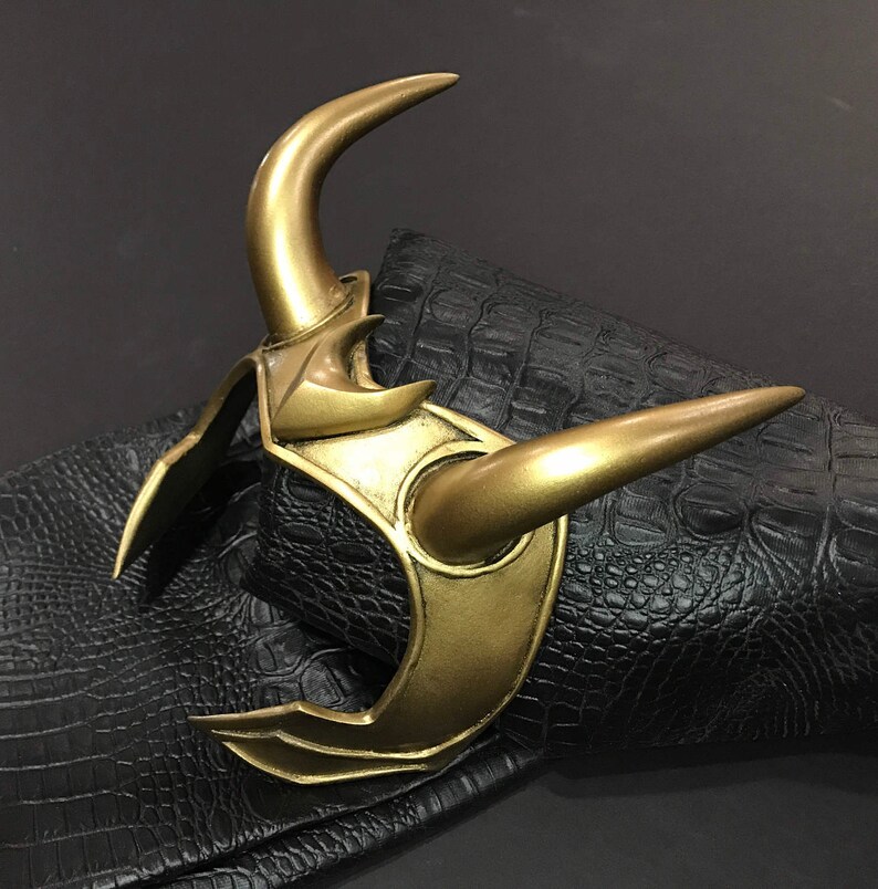 Loki Norse god horn headpiece Etsy