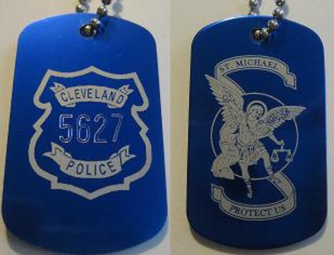 Cleveland Police Dog Tags With Free Engraving Etsy
