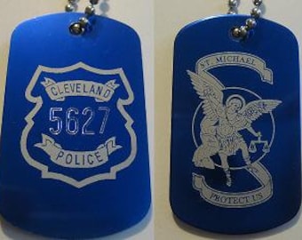 cleveland police dog tags with free engraving