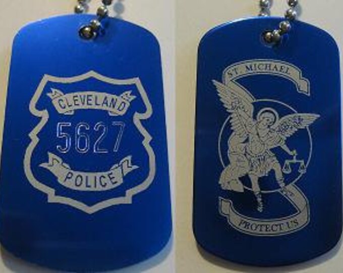 cleveland police dog tags with free engraving