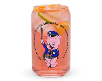 Vintage Pig Can-shaped glass