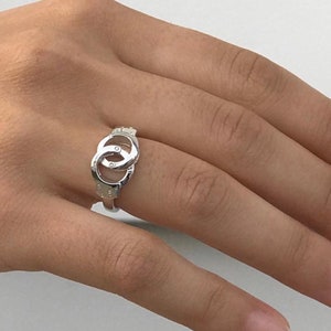 Police gift Sterling Silver Handcuff Ring