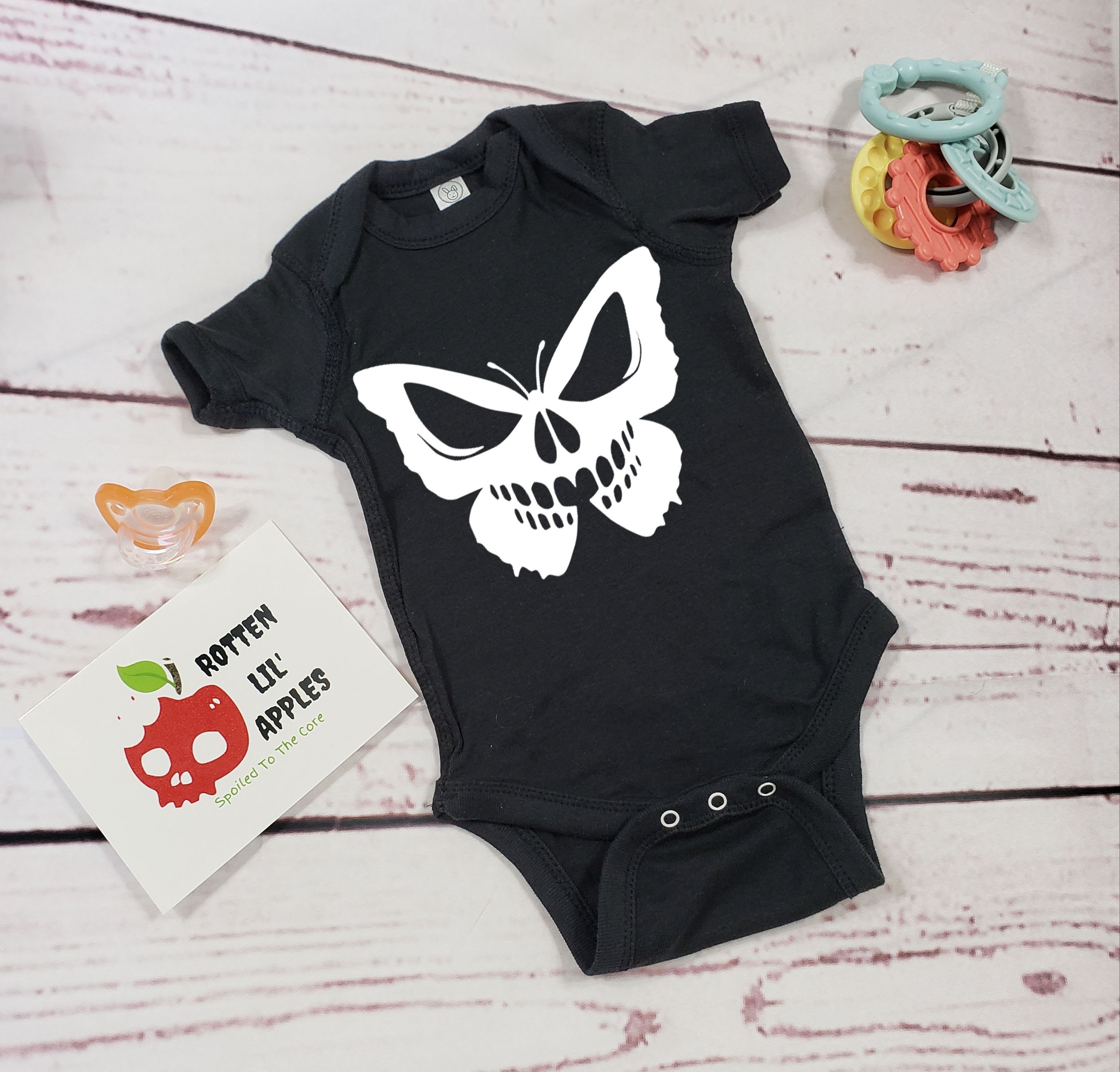 skull onesie baby
