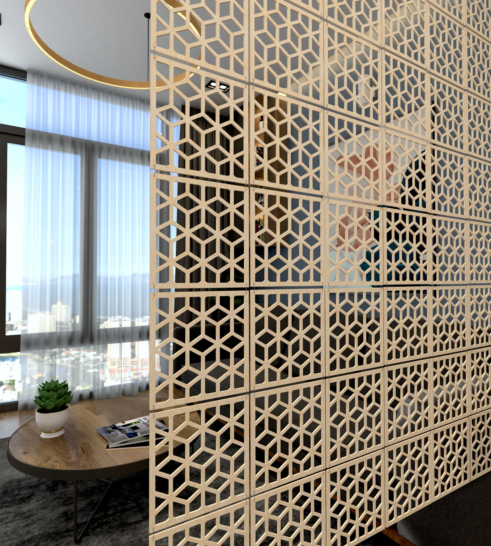 Room Divider Screens. 4 mm plywood Hanging screen 12 pieces Etsy