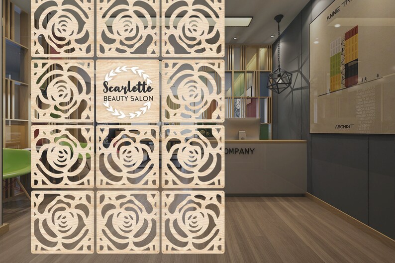 Wood Privacy Screen Divider for Beauty Salon /Custom Designs Etsy