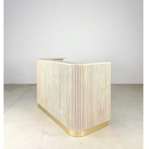 Custom Handmade To Order Bespoke Reception Desk Hostess Stand Cash Wrap Retail Counter Furniture Procurement