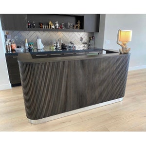 Custom Handmade Bespoke Reception Desk Hostess Stand Cash Wrap Retail Counter