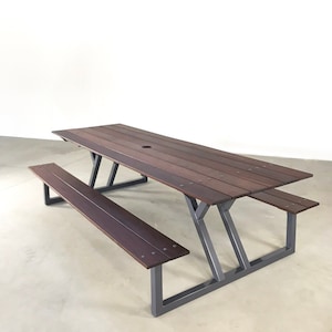 Custom Handmade Bespoke Commercial Restaurant Picnic Table image 4