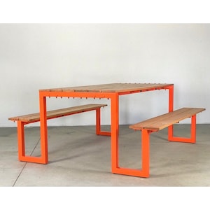 Custom Handmade Bespoke ADA Commercial Restaurant Picnic Table