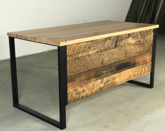 Industrial Reception Desk Etsy