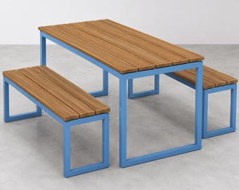 Customizable Picnic Dining Counter Bar Table Bench Set : Patio, Home, Restaurant, Commercial Furniture Procurement FF&E Interior Exterior