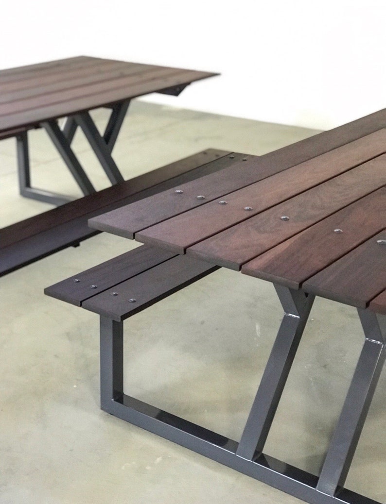 Custom Handmade Bespoke Commercial Restaurant Picnic Table image 5