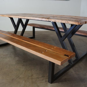 Custom Handmade Bespoke ADA Commercial Restaurant Picnic Dining Table Recreation Recreational Park Furniture Procurement FF&E