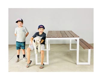 Customizable Picnic Dining Table : ADA Compliant, Kids/Adult Sizes Restaurant, Commercial Furniture Procurement FF&E Interior Exterior