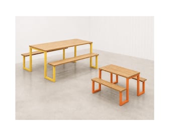 Customizable Picnic Dining Table : ADA Compliant, Kids/Adult Sizes Restaurant, Commercial Furniture Procurement FF&E Interior Exterior