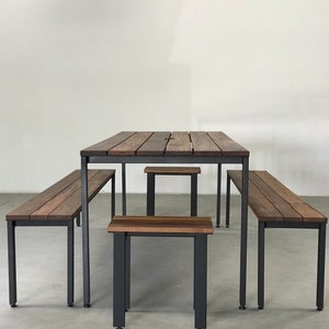 Custom Handmade Bespoke Commercial Restaurant Patio Dining Table image 3