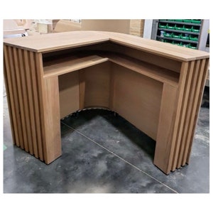 Custom Handmade Bespoke Reception Desk Hostess Stand Cash Wrap Retail Counter image 3