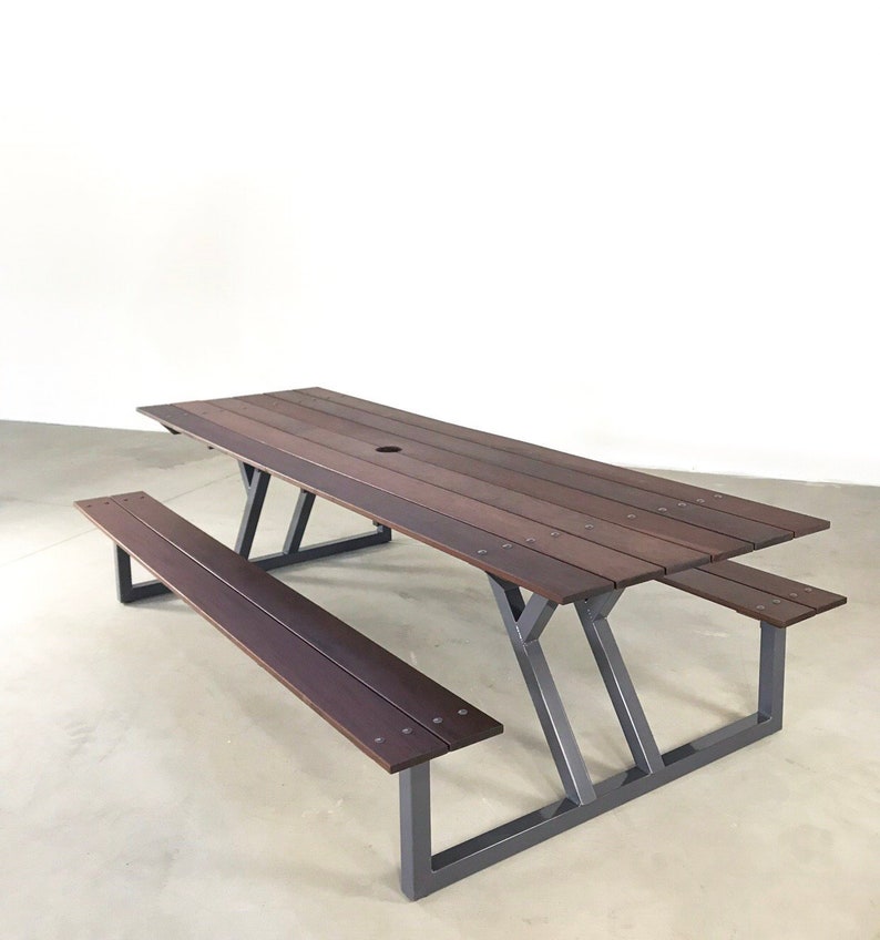 Custom Handmade Bespoke Commercial Restaurant Picnic Table image 4