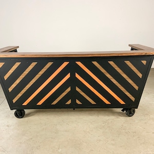 Custom Handmade Bespoke Reception Desk Hostess Stand Cash Wrap Retail Counter Coffee Bar Cart Mobile image 1