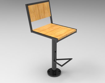 Custom Handmade Bespoke Commercial Restaurant Dining Patio Dining Stool Chair