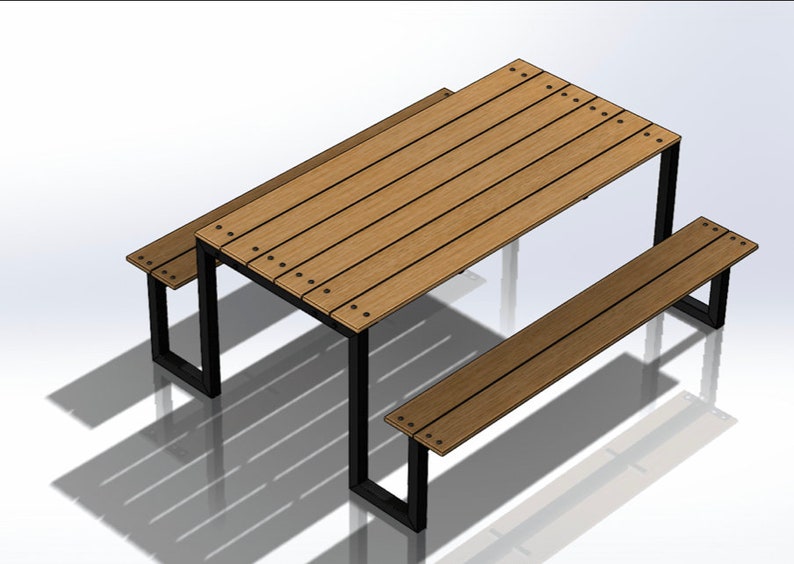 Custom Handmade Bespoke ADA Commercial Restaurant Picnic Table image 6