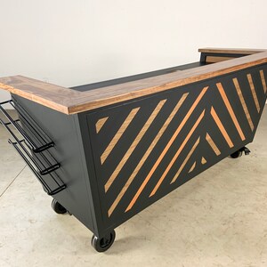 Custom Handmade Bespoke Reception Desk Hostess Stand Cash Wrap Retail Counter Coffee Bar Cart Mobile image 2