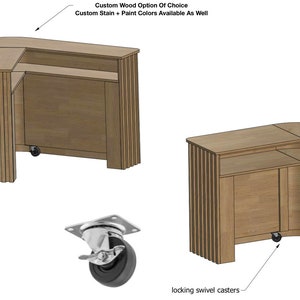 Custom Handmade Bespoke Reception Desk Hostess Stand Cash Wrap Retail Counter image 5